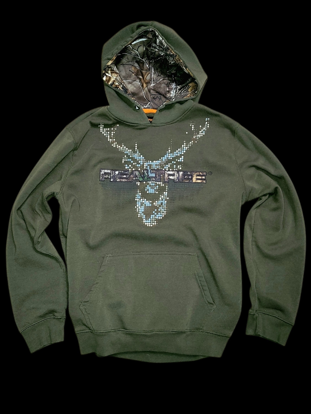 Realtree Men's Olive Green Pullover Hoodie Mens Comfy Soft L